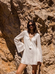 Кружевное платье из 100% хлопка Superdry Mini Ibiza - Image 4 of 6