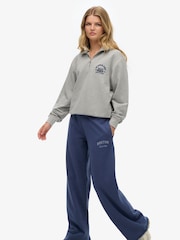 Calça de moletom Superdry Athletic Essential com perna larga e 100% algodão - Imagem 3 de 6