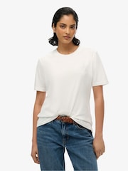 Blanco - Superdry Essential Logo Embroidered T-Shirt - Imagen 1 de 6