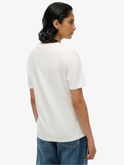 Blanco - Superdry Essential Logo Embroidered T-Shirt - Imagen 3 de 6