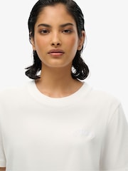 Blanco - Superdry Essential Logo Embroidered T-Shirt - Imagen 4 de 6