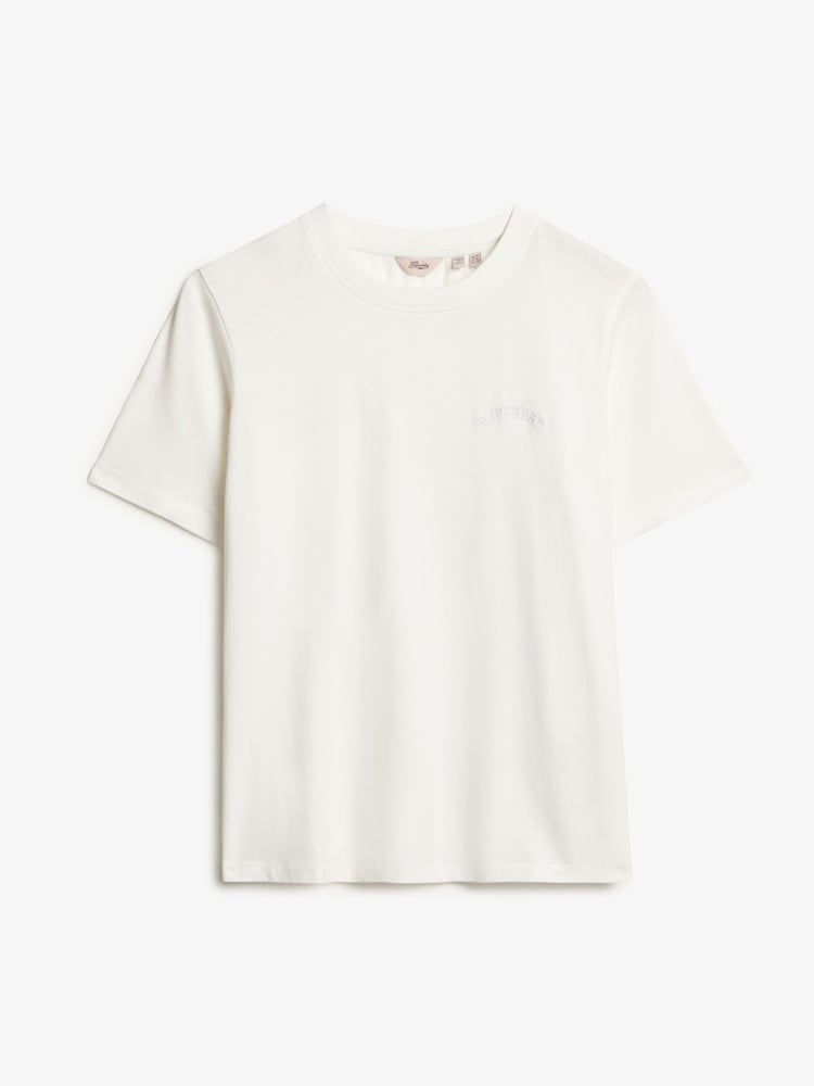 Superdry White Essential Logo Embroidered T-Shirt - Image 5 of 6