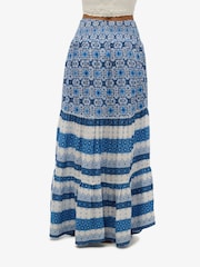 Superdry Blue Printed Maxi Skirt - Image 5 of 7