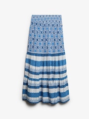 Superdry Blue Printed Maxi Skirt - Image 6 of 7