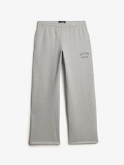 Superdry Grey Athletic Essential Wide Leg 100% Cotton Joggers - Image 6 of 7