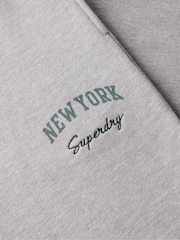 Superdry Grey Athletic Essential Wide Leg 100% Cotton Joggers - Image 7 of 7