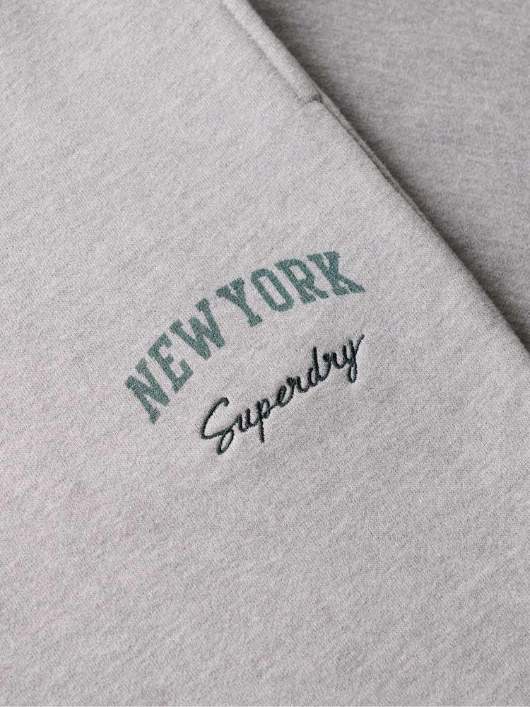 Superdry Grey Athletic Essential Wide Leg 100% Cotton Joggers - Image 7 of 7