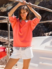 Superdry Orange Studios Crew Sweat Top - Image 1 of 7