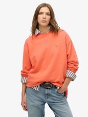 Superdry Orange Studios Crew Sweat Top - Image 2 of 7