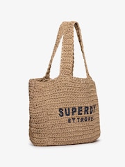 Marrón - Superdry Crochet City 100% Cotton Tote Bag - Imagen 5 de 7