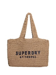 Marrón - Superdry Crochet City 100% Cotton Tote Bag - Imagen 6 de 7