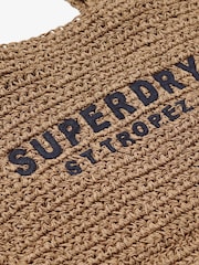 Marrón - Superdry Crochet City 100% Cotton Tote Bag - Imagen 7 de 7