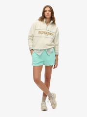 Superdry Green Essential Logo 100% Cotton Shorts - Image 1 of 8