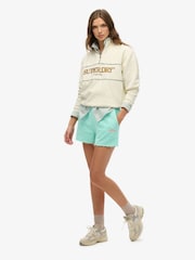 Superdry Green Essential Logo 100% Cotton Shorts - Image 2 of 8