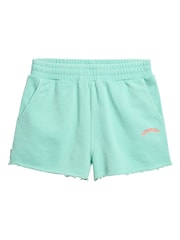 Superdry Green Essential Logo 100% Cotton Shorts - Image 7 of 8