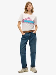 Superdry White Outdoor Stripe Relaxed T-Shirt - Image 3 of 6