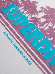 Superdry White Outdoor Stripe Relaxed T-Shirt - Image 6 of 6