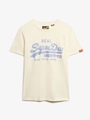Blanco - Superdry VL Rhinestone Slim Fit T-Shirt - Imagen 5 de 6