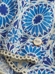 Superdry Blue Off Vintage Ladder Trim Cami Top - Image 8 of 8