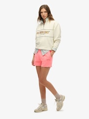 Superdry Pink Bolt Essential Logo 100% Cotton Shorts - Image 1 of 5