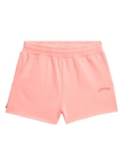 Superdry Pink Bolt Essential Logo 100% Cotton Shorts - Image 4 of 5