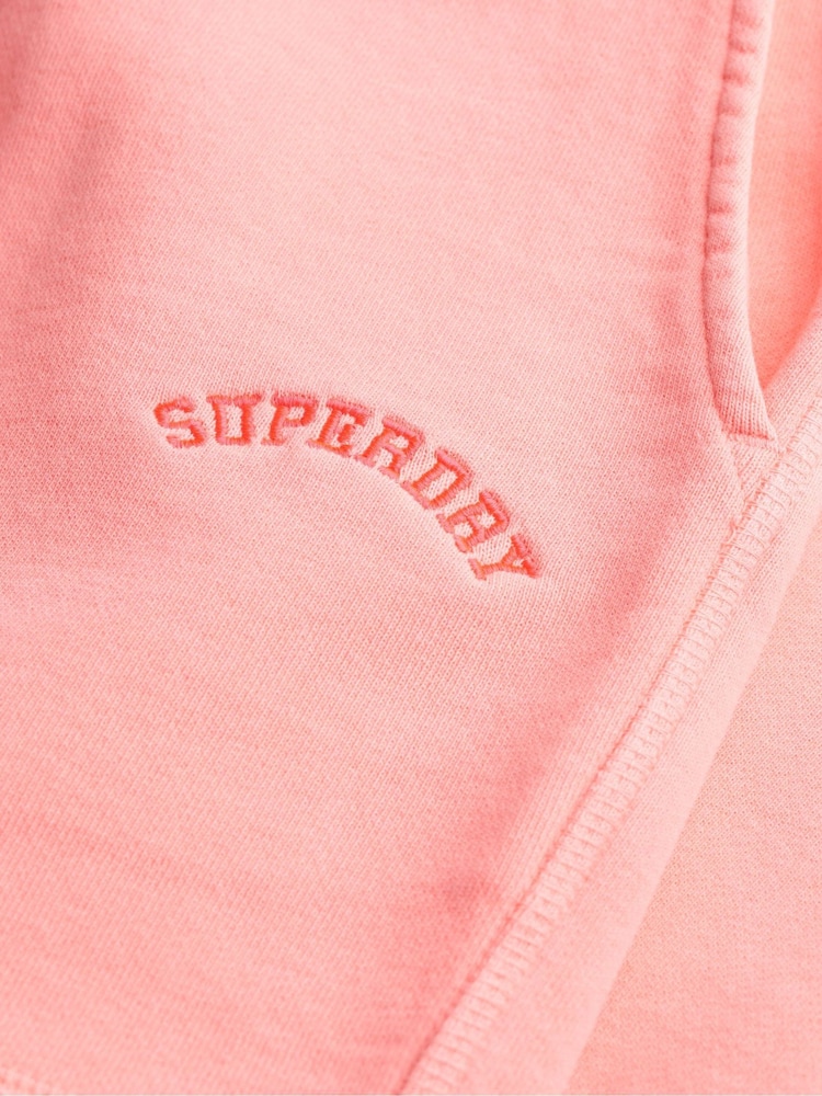 Superdry Pink Bolt Essential Logo 100% Cotton Shorts - Image 5 of 5 Superdry Pink Bolt Essential Logo 100% Cotton Shorts - Image 5 of 5