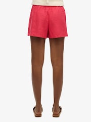 Superdry Orange Drawstring 100% Linen Shorts - Image 2 of 5
