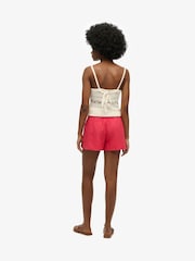 Superdry Orange Drawstring 100% Linen Shorts - Image 3 of 5