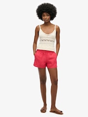 Superdry Orange Drawstring 100% Linen Shorts - Image 5 of 5