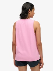 Superdry Pink 100% Cotton Essential Logo Vest - Image 4 of 5