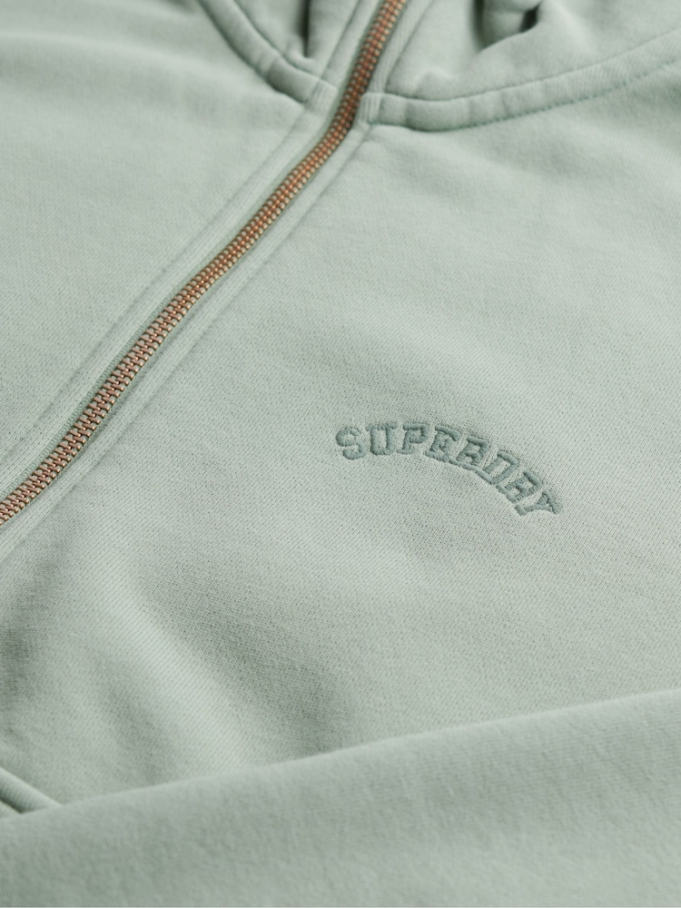 Superdry Green Green Active Tech Logo Relaxed Half Zip Sweatshirt - Image 5 of 6