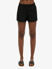 Superdry Black Drawstring 100% Linen Shorts - Image 5 of 6