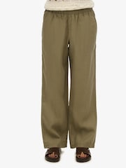 Superdry Green Linen Drawstring Trousers - Image 2 of 7