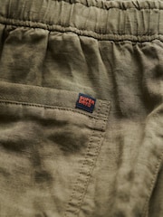 Superdry Green Linen Drawstring Trousers - Image 7 of 7