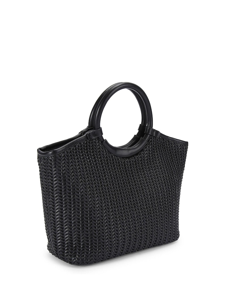 Carvela Sardinia Midi Weave Black Bag - Image 2 of 4