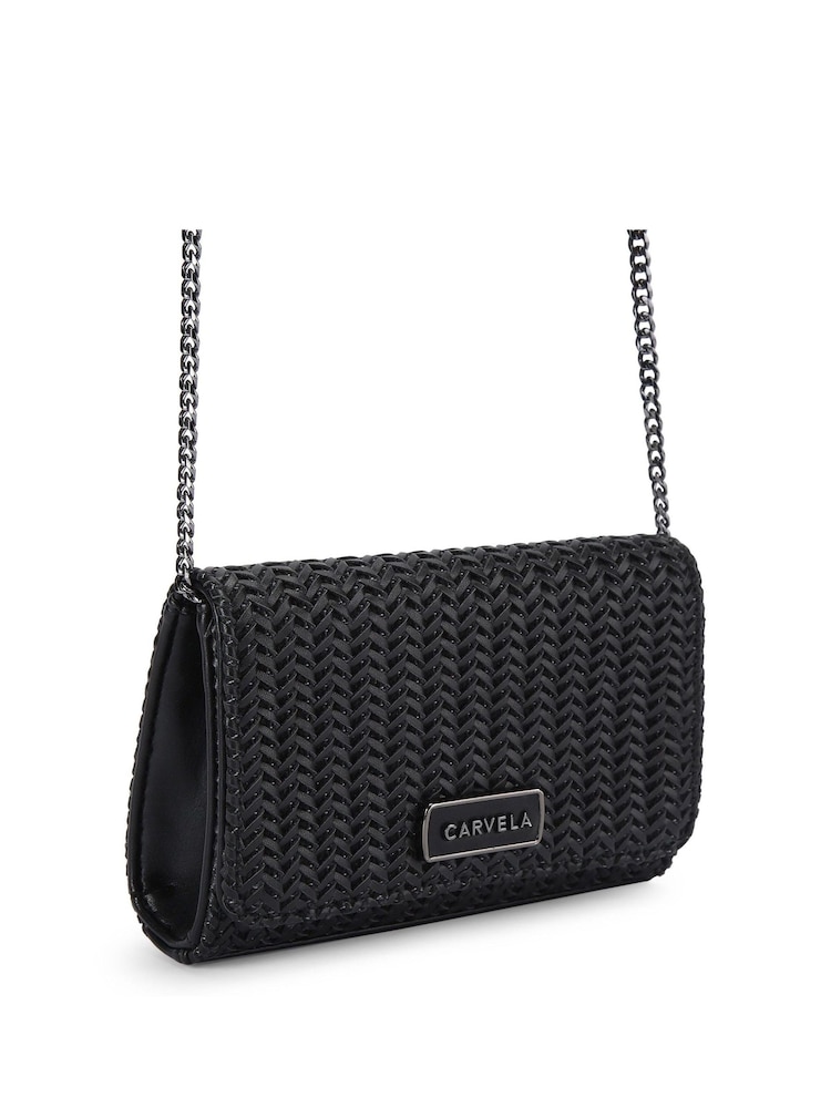 Carvela Sardinia Weave Clutch Black Bag - Image 2 of 4