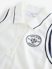 Sporty & Rich White Eden Crest Pique Polo Dress - Image 3 of 6