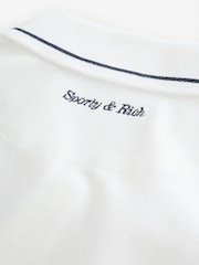 Sporty & Rich White Eden Crest Pique Polo Dress - Image 5 of 6