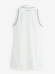 Sporty & Rich White Eden Crest Pique Polo Dress - Image 7 of 11