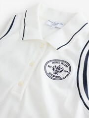 Sporty & Rich White Eden Crest Pique Polo Dress - Image 8 of 11