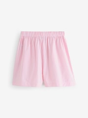 Sporty & Rich Pink Eden Script Poplin Shorts - Image 2 of 7