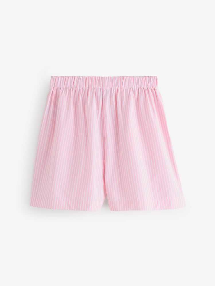 Sporty & Rich Pink Eden Script Poplin Shorts - Image 2 of 7