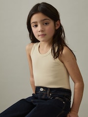 Reiss Lemon Violet 4-9 yrs Cotton Blend Ribbed Vest - Image 1 of 4