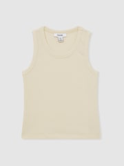 Reiss Lemon Violet 4-9 yrs Cotton Blend Ribbed Vest - Image 2 of 4
