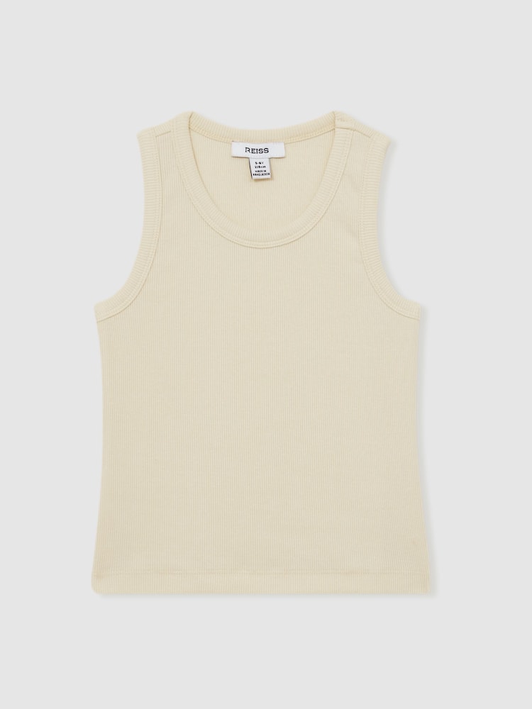 Reiss Lemon Violet 4-9 yrs Cotton Blend Ribbed Vest - Image 2 of 5 Reiss Lemon Violet 4-9 yrs Cotton Blend Ribbed Vest - Image 2 of 5