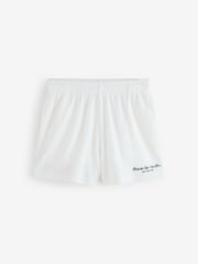 Sporty & Rich White Eden Script Terry Shorts - Image 1 of 7