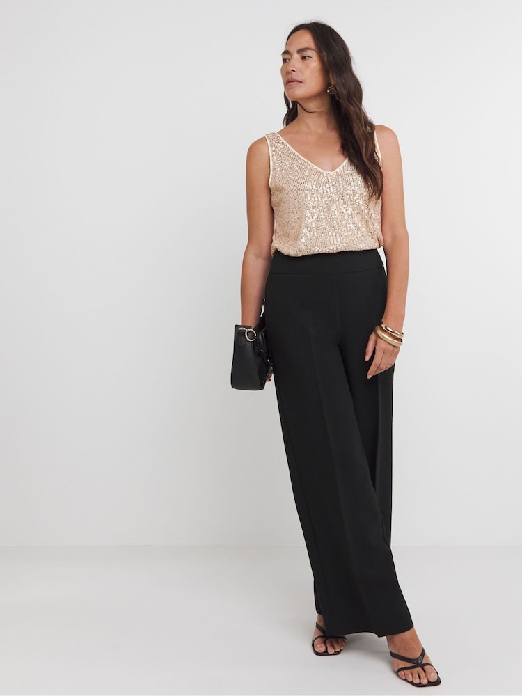 JD Williams Nude Sequin Vest - Image 4 of 4