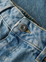 Superdry Blue Mid Rise Wide Leg 100% Cotton Jeans - Image 7 of 7