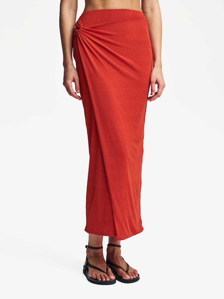 Nanushka Red Nesse Midi Skirt - Image 1 of 5