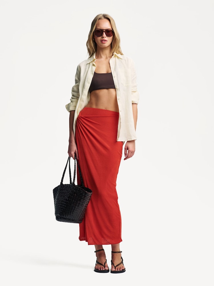 Nanushka Red Nesse Midi Skirt - Image 2 of 5